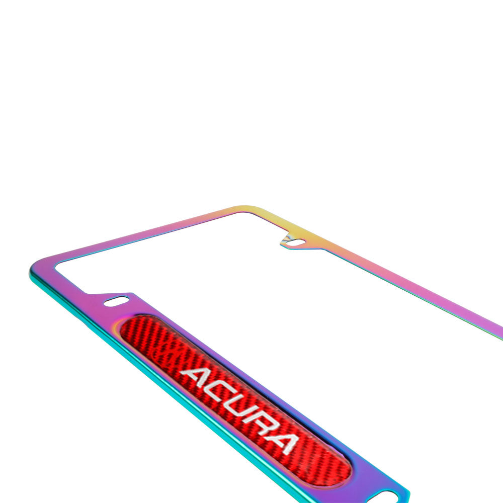 Brand New Universal 2PCS Acura Neo Chrome Metal License Plate Frame