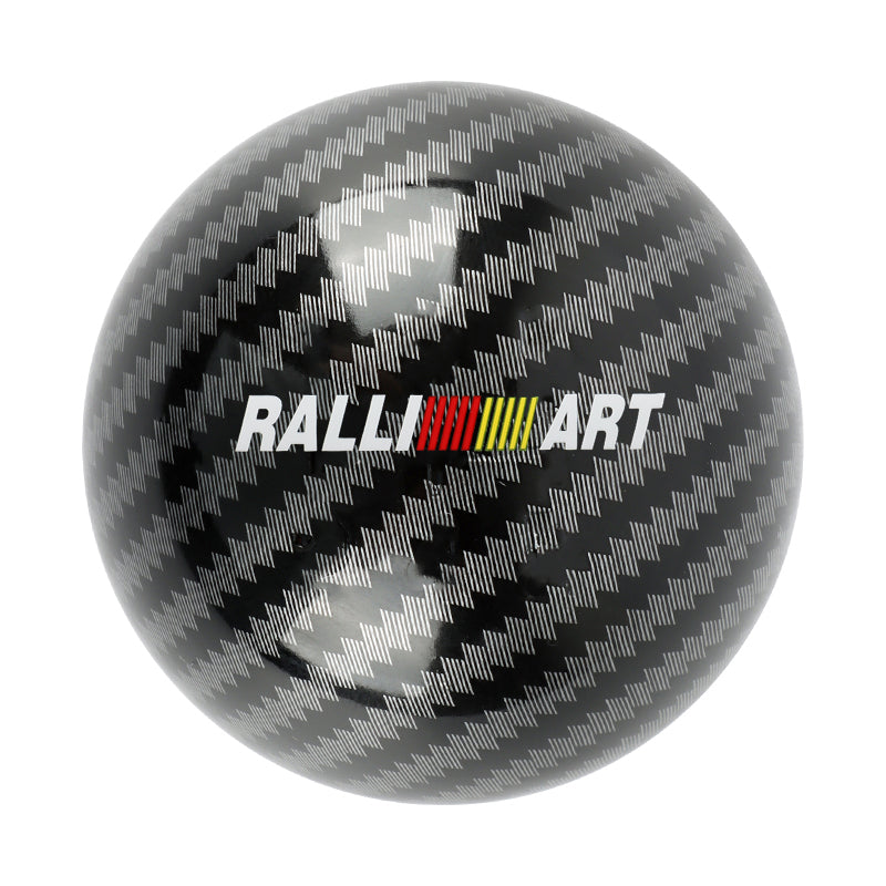 BRAND NEW UNIVERSAL RALLIART JDM Aluminum Carbon Fiber Style Round Ball Manual Gear Stick Shift Knob Universal M8 M10 M12