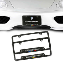 Load image into Gallery viewer, Brand New Universal 2PCS Mugen Power Carbon Fiber Look Metal License Plate Frame