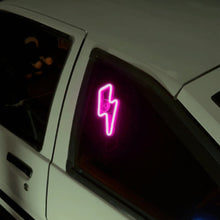 Load image into Gallery viewer, BRAND NEW UNIVERSAL LIGHTING SHAPED PINK LED Neon Flash Light Car Window Glow Electric Remote Control Lamp