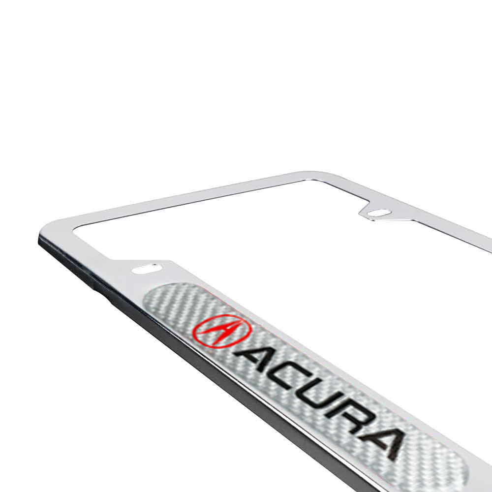 Brand New Universal 2PCS ACURA Chrome Metal License Plate Frame