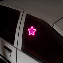 Load image into Gallery viewer, BRAND NEW UNIVERSAL STAR SHAPED PINK LED Neon Flash Light Car Window Glow Electric Remote Control Lamp