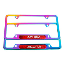 Load image into Gallery viewer, Brand New Universal 2PCS Acura Neo Chrome Metal License Plate Frame