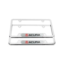 Load image into Gallery viewer, Brand New Universal 2PCS ACURA Chrome Metal License Plate Frame