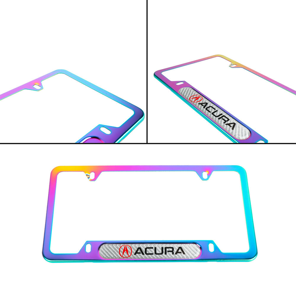 Brand New Universal 1PCS Acura Neo Chrome Metal License Plate Frame