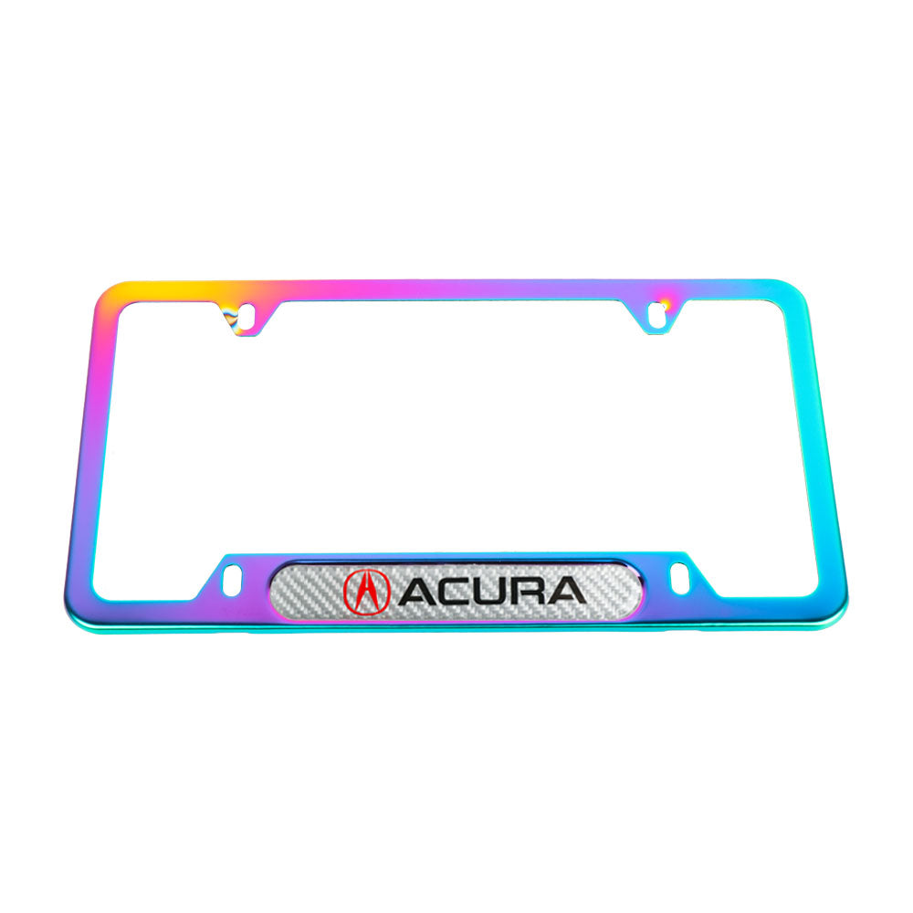 Brand New Universal 1PCS Acura Neo Chrome Metal License Plate Frame