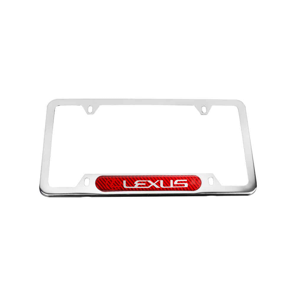 Brand New Universal 2PCS LEXUS Chrome Metal License Plate Frame