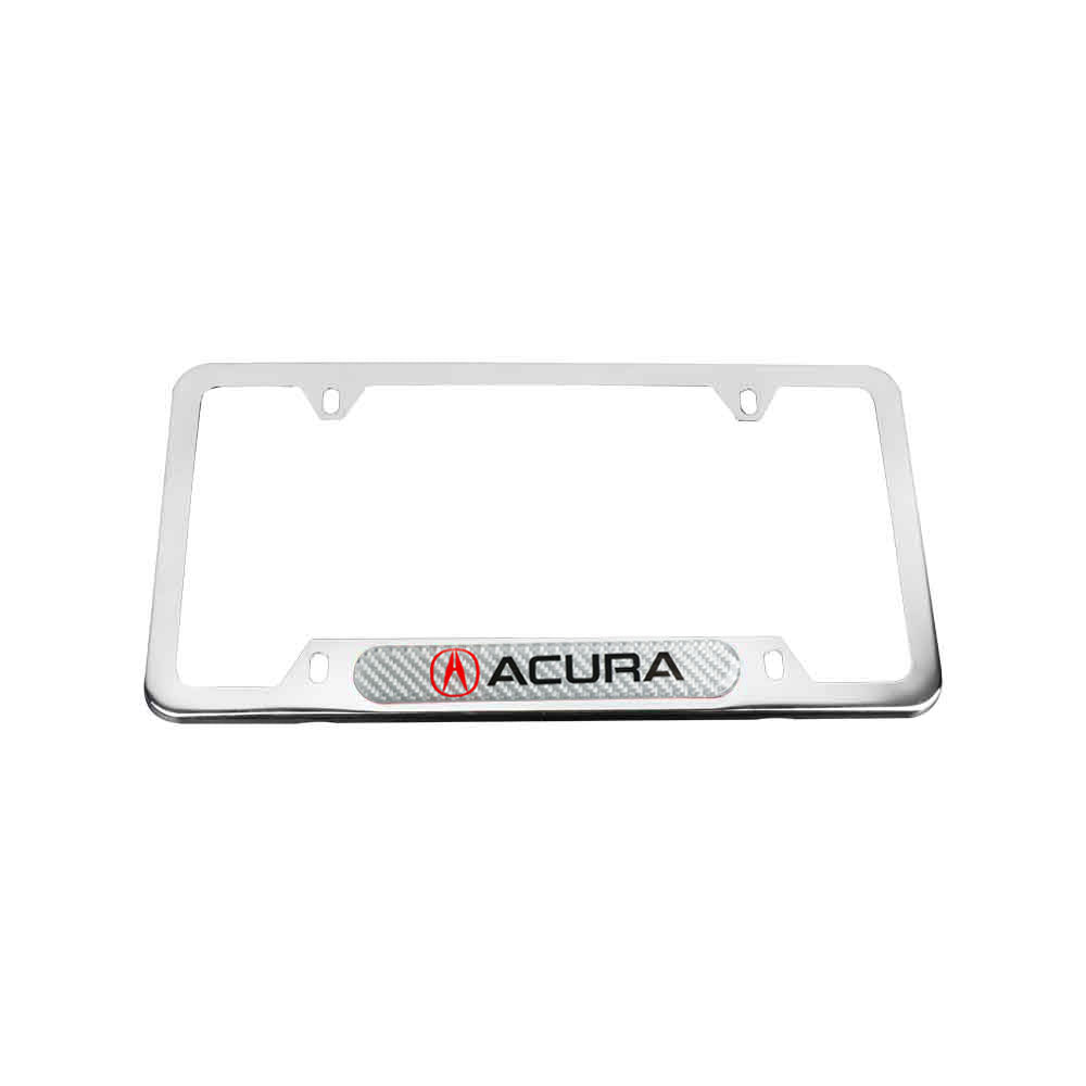 Brand New Universal 2PCS ACURA Chrome Metal License Plate Frame