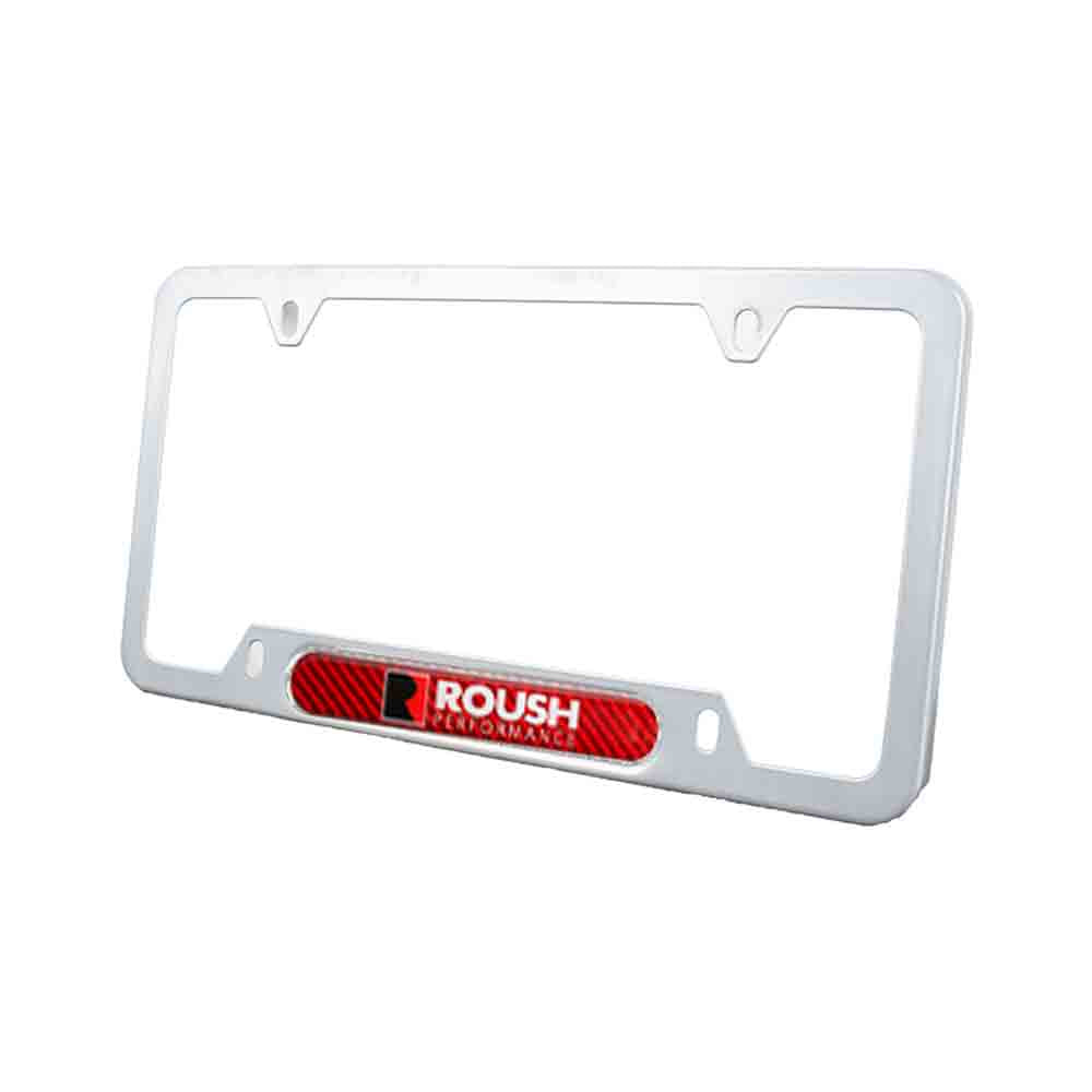 Brand New Universal 1PCS Roush Performance Silver Metal License Plate Frame