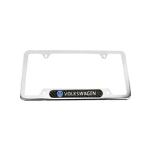 Load image into Gallery viewer, Brand New Universal 2PCS VOLKSWAGEN Chrome Metal License Plate Frame