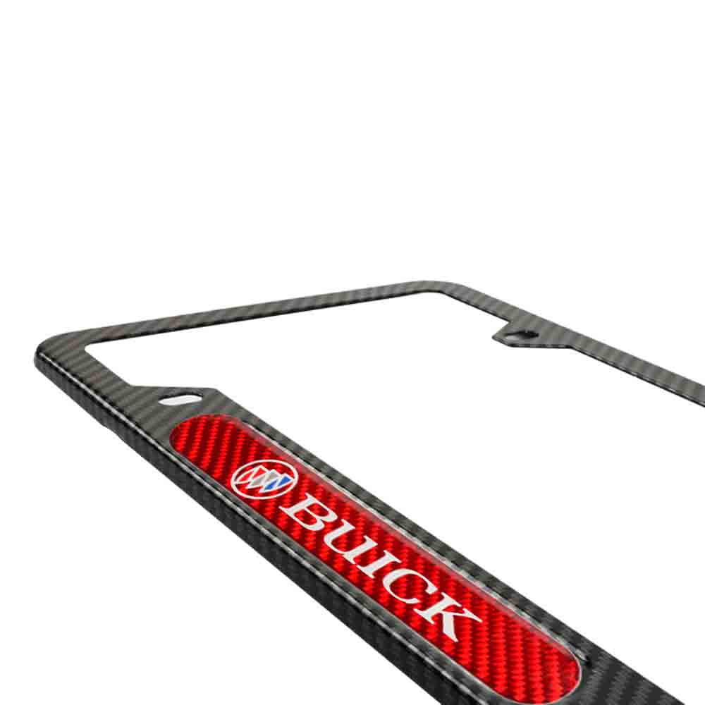 Brand New Universal 1PCS Buick Carbon Fiber Look Metal License Plate Frame