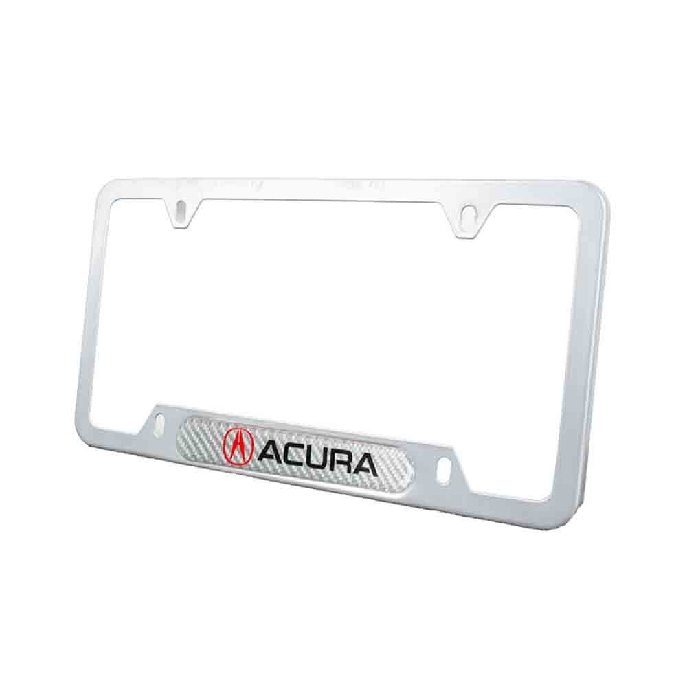 Brand New Universal 1PCS Acura Silver Metal License Plate Frame