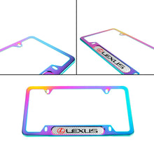 Load image into Gallery viewer, Brand New Universal 1PCS LEXUS Neo Chrome Metal License Plate Frame