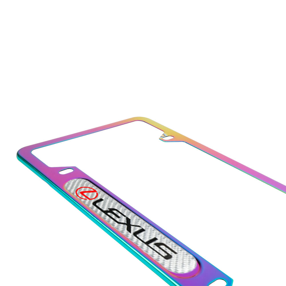 Brand New Universal 1PCS LEXUS Neo Chrome Metal License Plate Frame