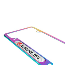 Load image into Gallery viewer, Brand New Universal 1PCS LEXUS Neo Chrome Metal License Plate Frame