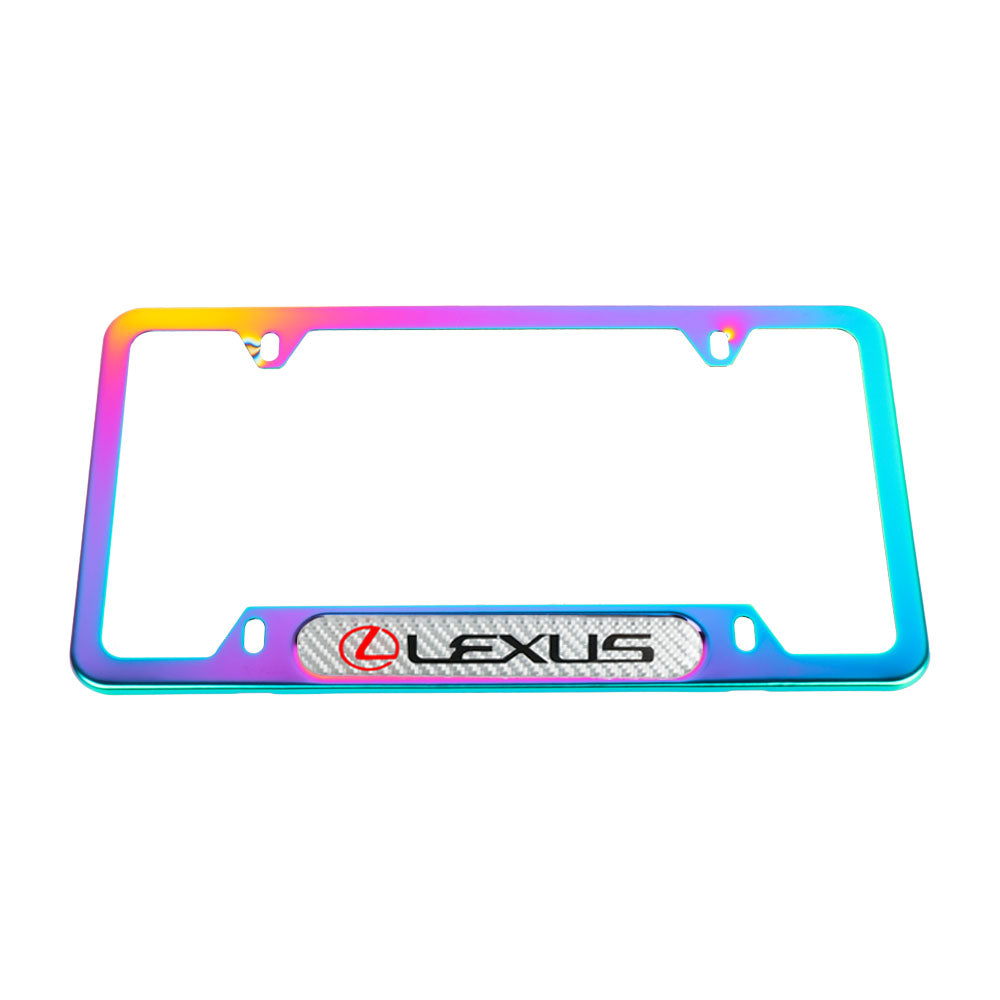 Brand New Universal 1PCS LEXUS Neo Chrome Metal License Plate Frame