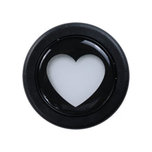 Load image into Gallery viewer, Brand New Universal Black Heart Shape Car Horn Button Black Steering Wheel Center Cap