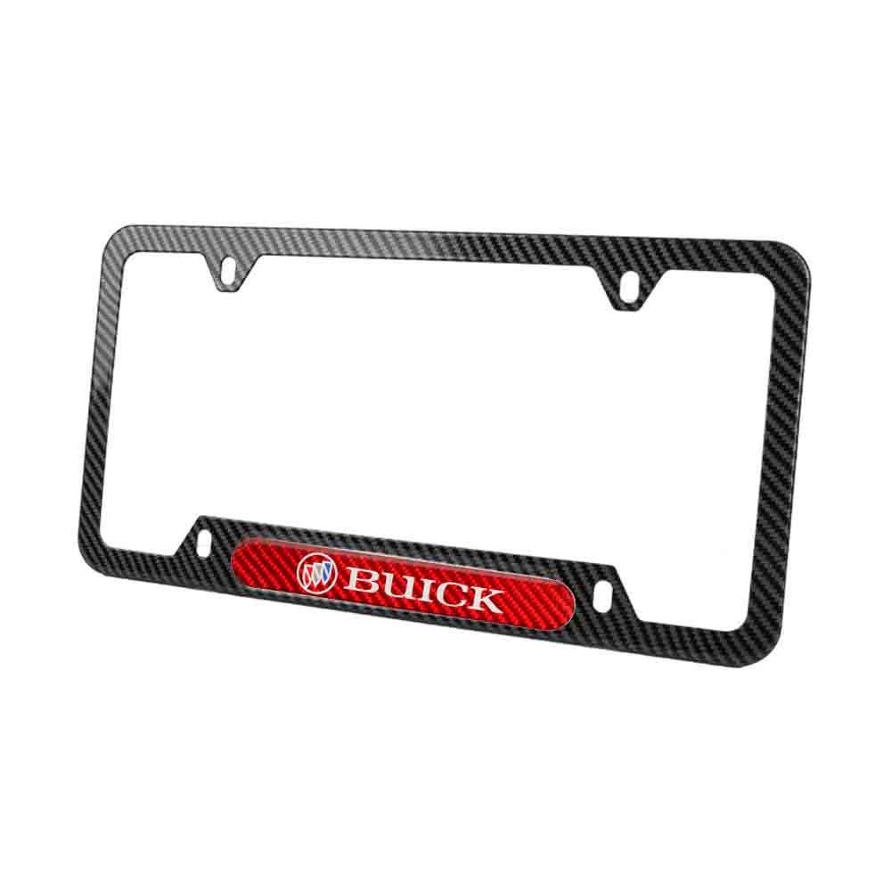 Brand New Universal 1PCS Buick Carbon Fiber Look Metal License Plate Frame