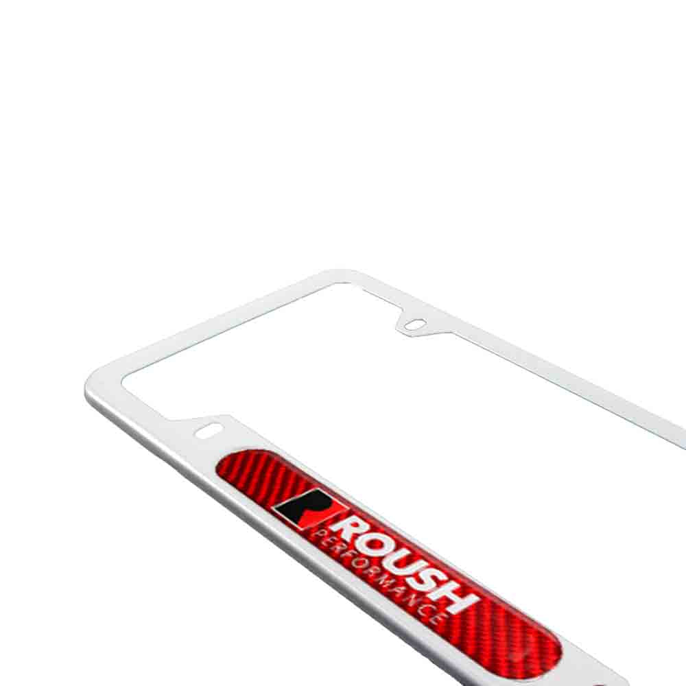 Brand New Universal 1PCS Roush Performance Silver Metal License Plate Frame