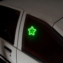 Load image into Gallery viewer, BRAND NEW UNIVERSAL STAR SHAPED GREEN LED Neon Flash Light Car Window Glow Electric Remote Control Lamp