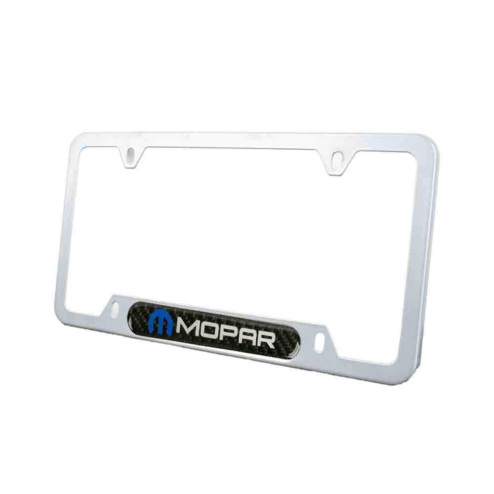 Brand New Universal 1PCS Mopar Silver Metal License Plate Frame