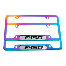 Load image into Gallery viewer, Brand New Universal 2PCS F-150 Neo Chrome Metal License Plate Frame