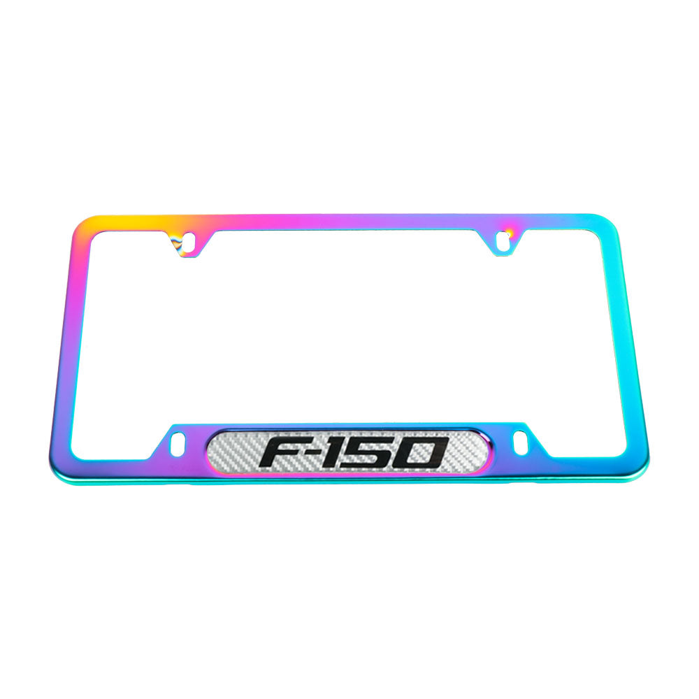 Brand New Universal 1PCS F-150 Neo Chrome Metal License Plate Frame