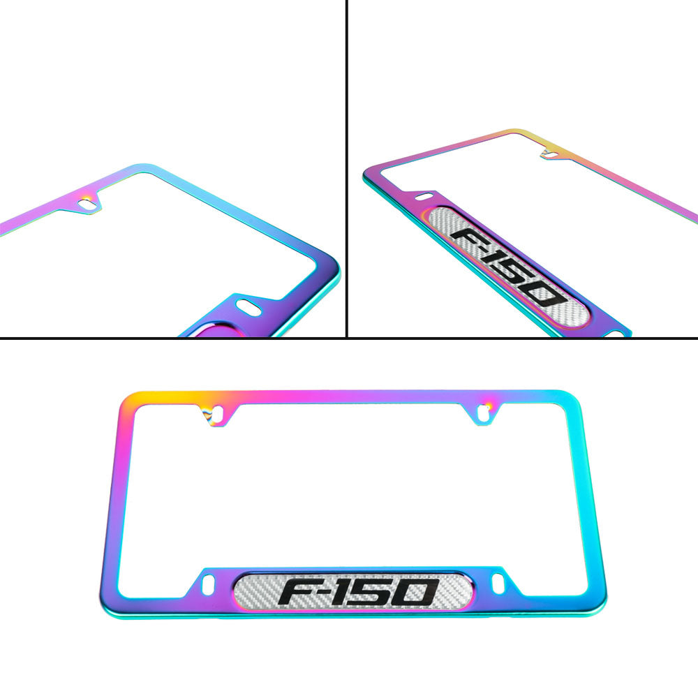 Brand New Universal 1PCS F-150 Neo Chrome Metal License Plate Frame