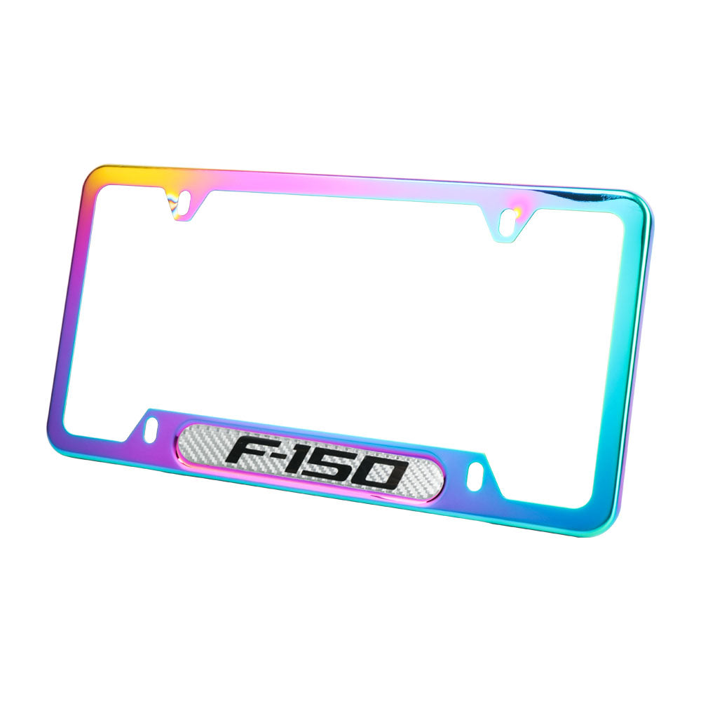 Brand New Universal 1PCS F-150 Neo Chrome Metal License Plate Frame