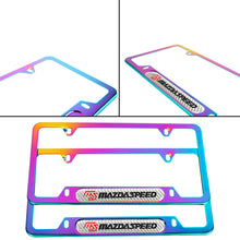 Load image into Gallery viewer, Brand New Universal 2PCS Mazdaspeed Neo Chrome Metal License Plate Frame