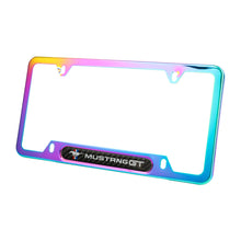 Load image into Gallery viewer, Brand New Universal 1PCS MUSTANG GT Neo Chrome Metal License Plate Frame