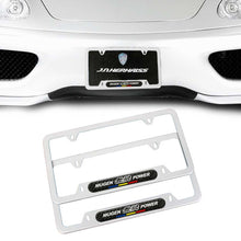 Load image into Gallery viewer, Brand New Universal 2PCS Mugen Power Silver Metal License Plate Frame