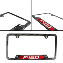 Load image into Gallery viewer, Brand New Universal 1PCS F-150 Carbon Fiber Look Metal License Plate Frame