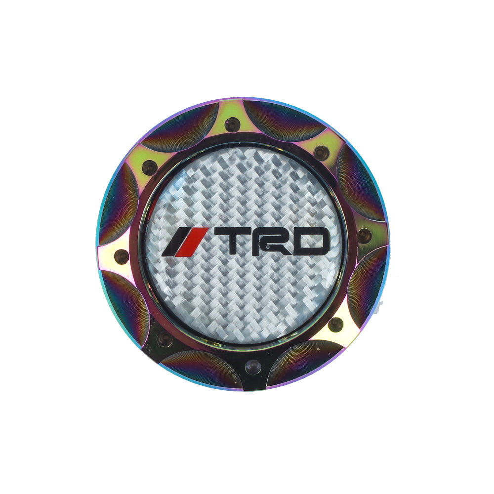 Brand New Toyota TRD Real Carbon Fiber Sticker ALUMNIUM Neo-Chrome Billet Engine Oil FILLER Cap Toyota