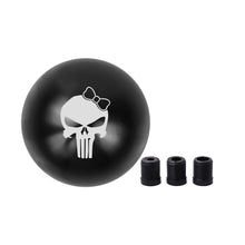 Load image into Gallery viewer, BRAND NEW UNIVERSAL JDM THE PUNISHER CHIC GIRL Aluminum Black Round Ball Manual Gear Stick Shift Knob M8 M10 M12