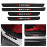 Brand New 4PCS Universal Dodge Silver Rubber Car Door Scuff Sill Cover Panel Step Protector