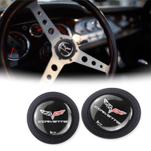 Load image into Gallery viewer, Brand New Universal Corvette Car Horn Button Black Steering Wheel Center Cap