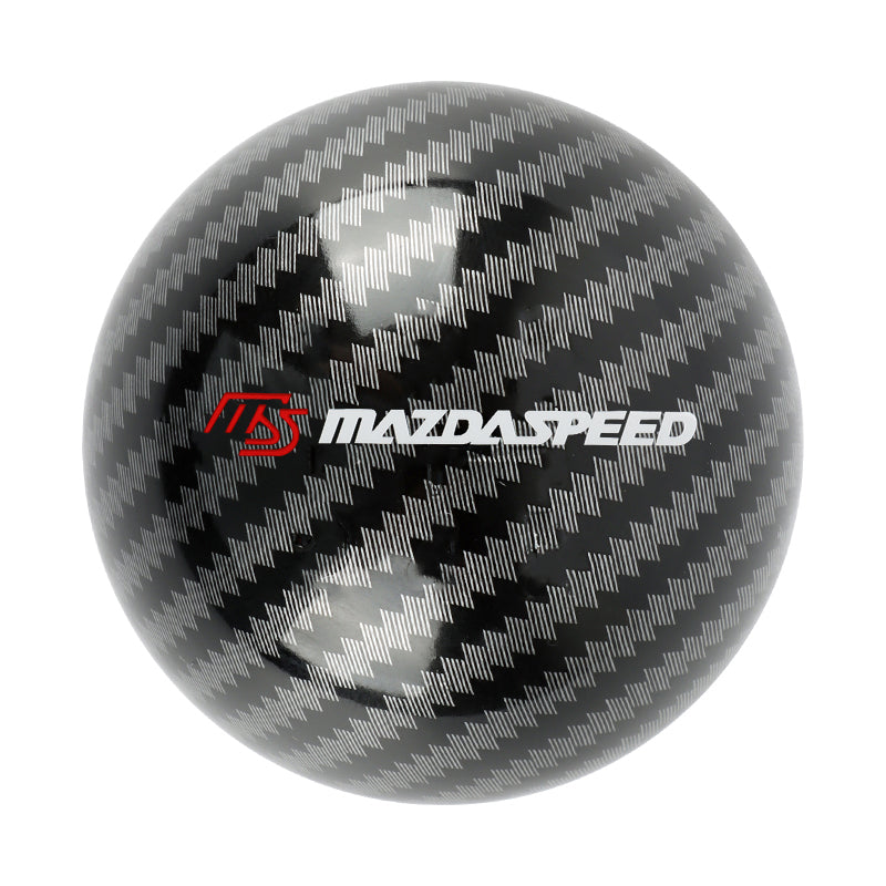 BRAND NEW UNIVERSAL MAZDASPEED JDM Aluminum Carbon Fiber Style Round Ball Manual Gear Stick Shift Knob Universal M8 M10 M12