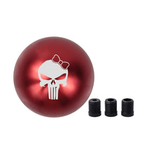 Load image into Gallery viewer, BRAND NEW UNIVERSAL JDM THE PUNISHER CHIC GIRL Aluminum Red Round Ball Manual Gear Stick Shift Knob M8 M10 M12