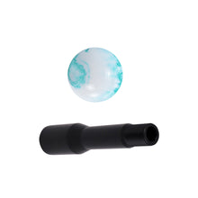 Load image into Gallery viewer, Brand New Mix Pearl White/Teal Round Ball Shift Knob Manuel Gear Stick M8 M10 M12 &amp; Black Shifter Extender Extension