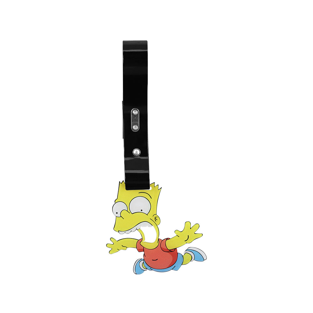 Brand New Bart Simpsons JDM TSURIKAWA Ring Subway Train Bus Handle Black Strap Charm Drift