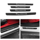 Brand New 4PCS Universal Jaguar Silver Rubber Car Door Scuff Sill Cover Panel Step Protector