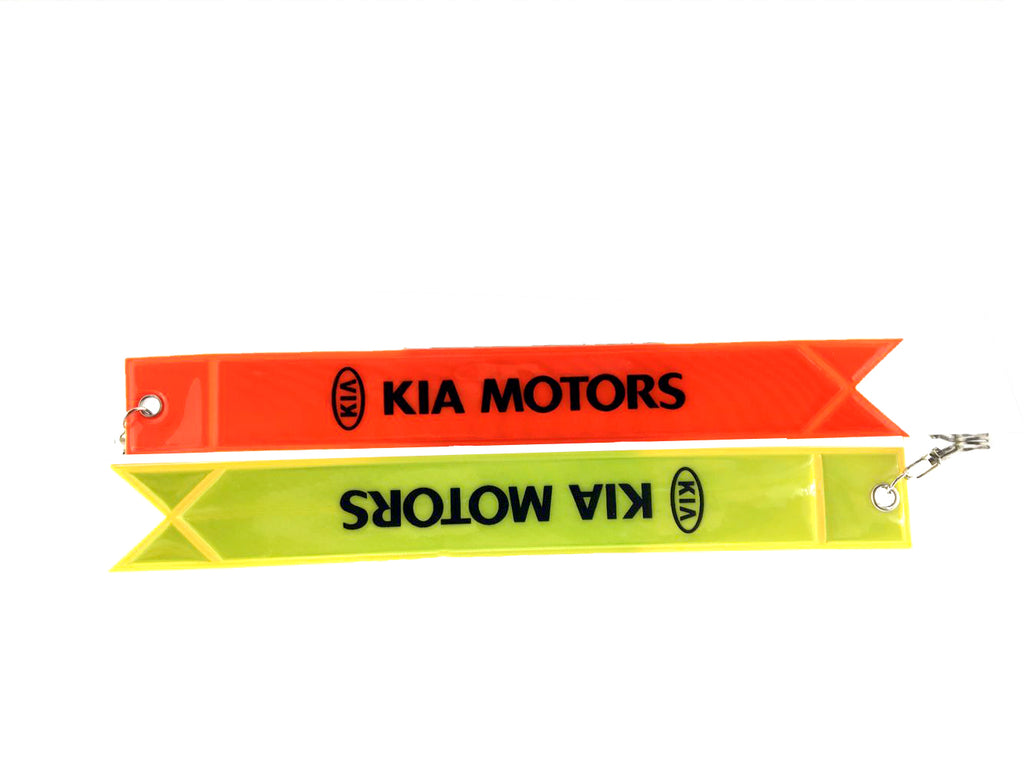 BRAND NEW JDM KIA MOTORS REFLECTIVE STRIP DOUBLE SIDED KEYCHAIN