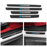 Brand New 4PCS Universal Volkswagen Silver Rubber Car Door Scuff Sill Cover Panel Step Protector