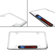 Load image into Gallery viewer, Brand New Universal 1PCS FORD RACING Chrome Metal License Plate Frame