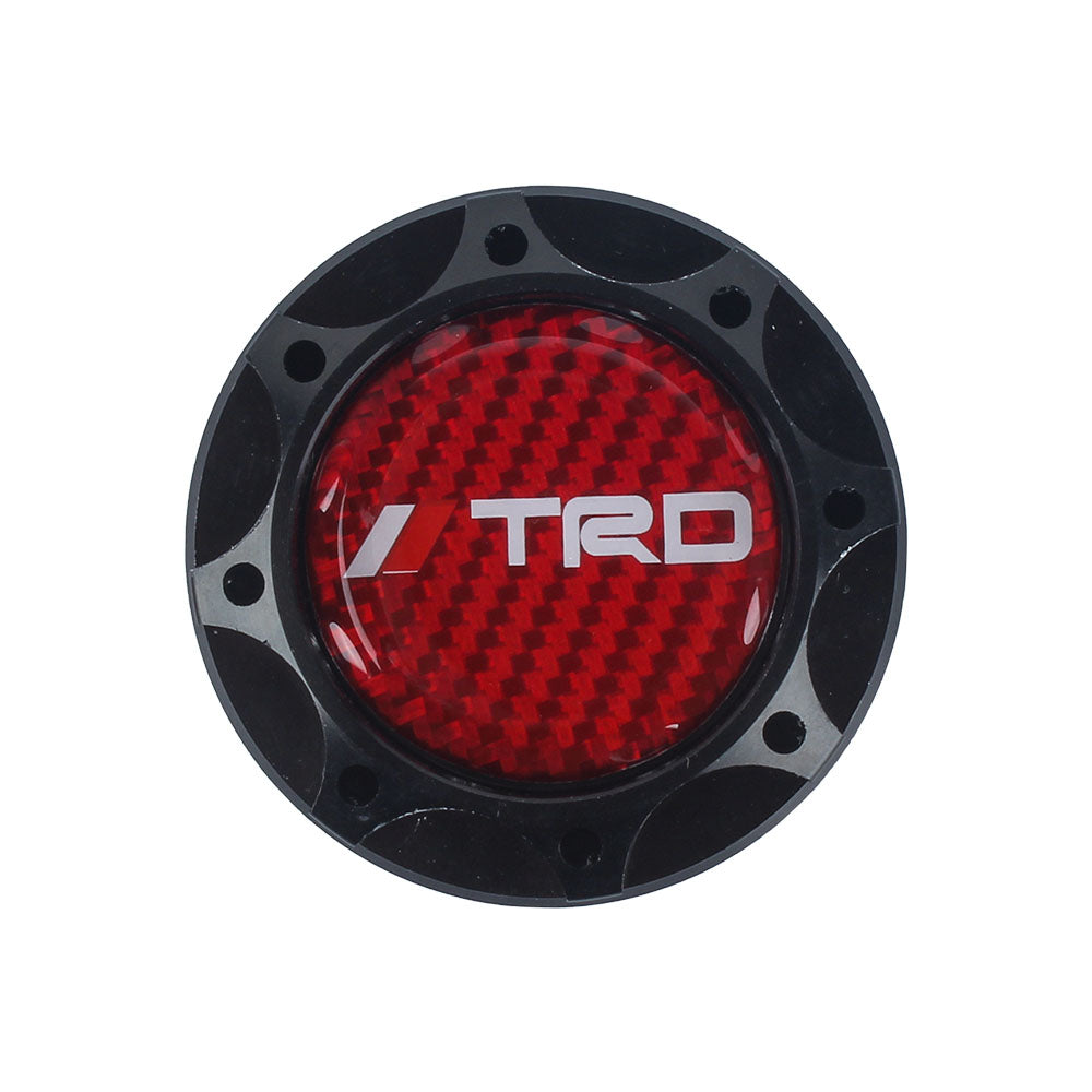 Brand New Toyota TRD Real Carbon Fiber Sticker ALUMNIUM Black Billet Engine Oil FILLER Cap