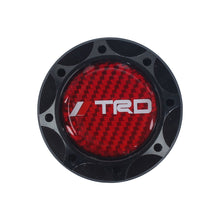 Load image into Gallery viewer, Brand New Toyota TRD Real Carbon Fiber Sticker ALUMNIUM Black Billet Engine Oil FILLER Cap