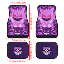 Load image into Gallery viewer, Brand New 4PCS UNIVERSAL POKEMON GENGAR Fabric Car Floor Mats Interior Carpets