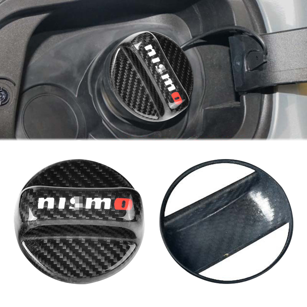 BRAND NEW UNIVERSAL NISMO Real Carbon Fiber Gas Fuel Cap Cover For Nissan