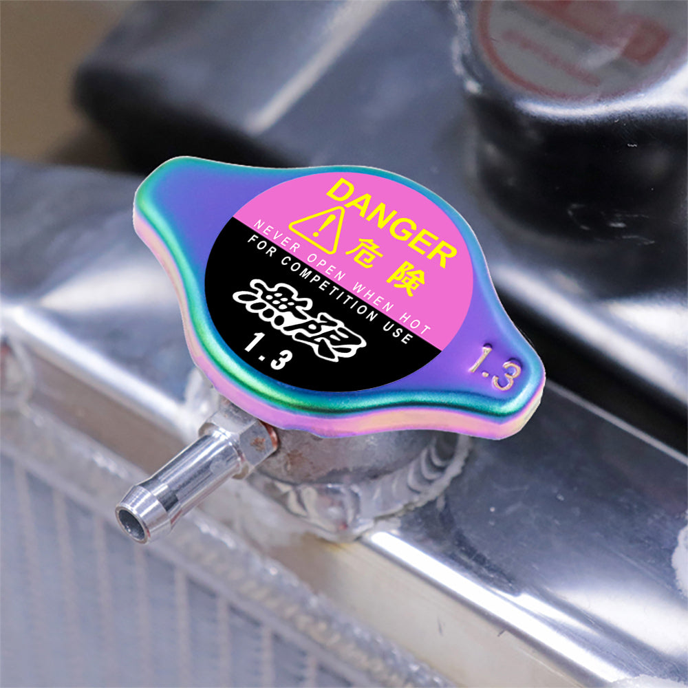 Brand New JDM 1.3bar 9mm Mugen Neo Chrome Racing Cap High Pressure Radiator Cap For Universal